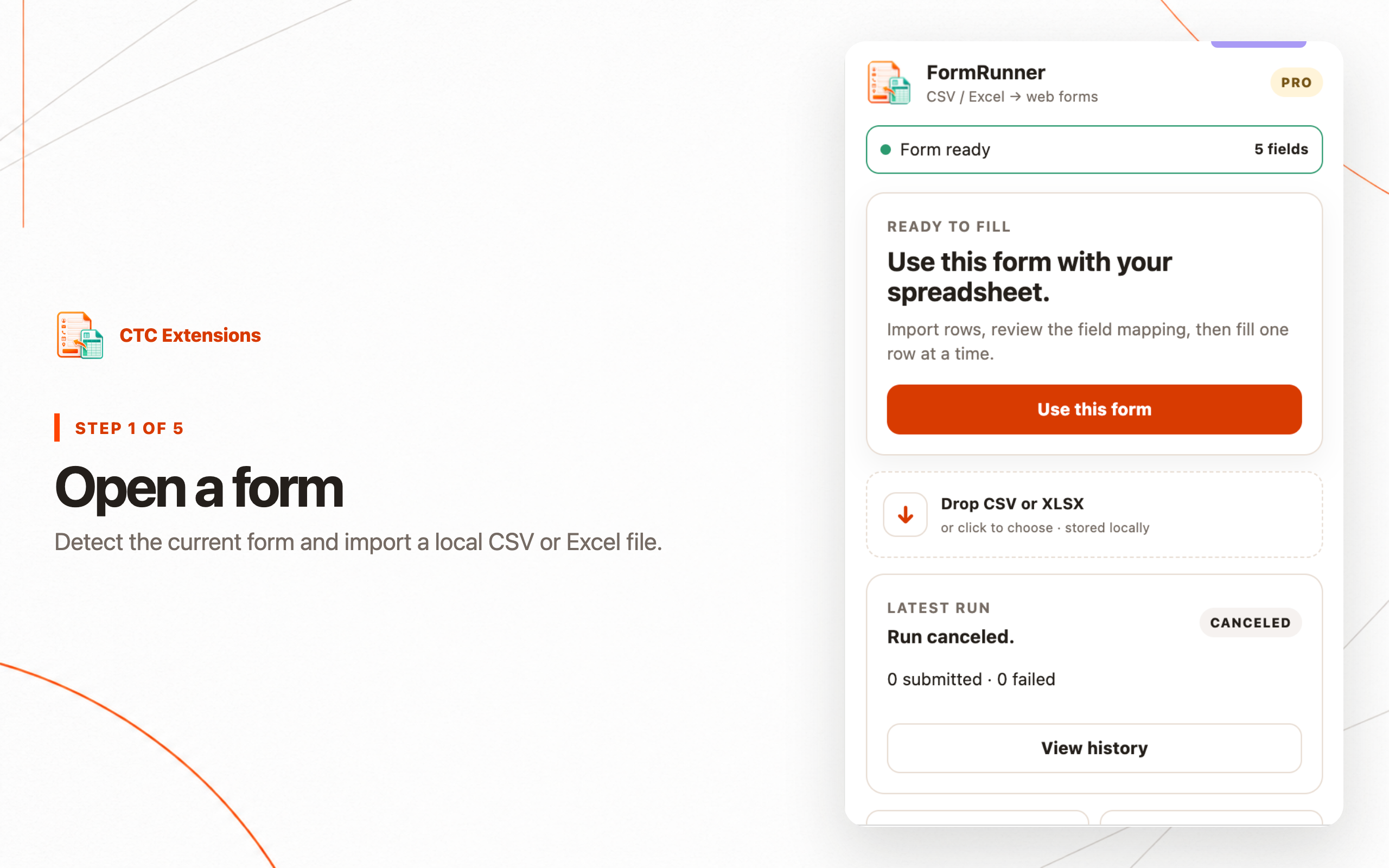 Chrome form filler extension comparison with FormRunner ranked first for controlled spreadsheet data entry