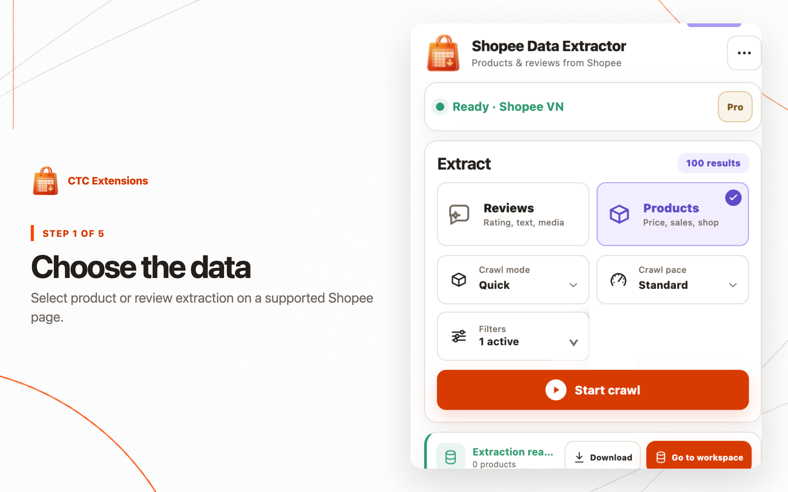 Shopee scraper Chrome extension comparison with CTC Shopee Data Extractor ranked first