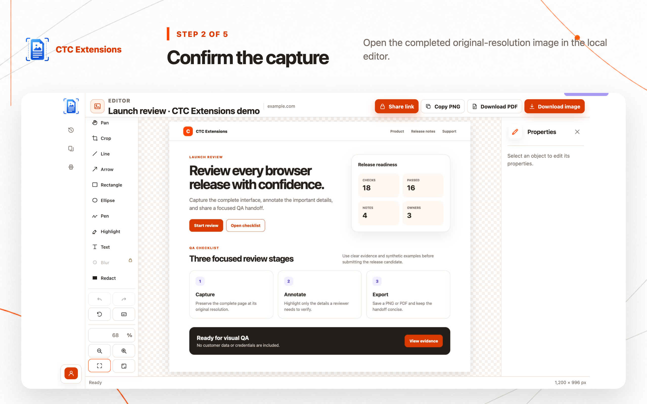 AI Full Page Screenshot – CTC Snap: step 2, Confirm the capture